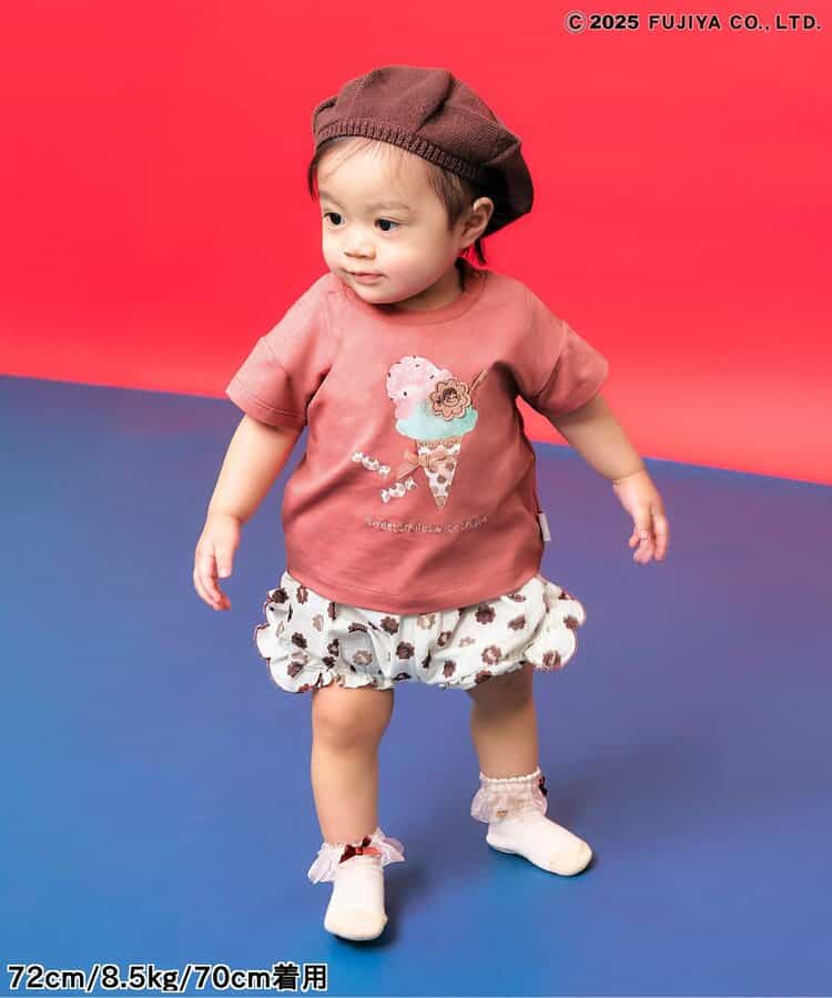 Japanese children's clothing SERAPH x Peko & Poko Milk Girl Print Top 70-140cm Boys/Girls Summer TOPS Other Brand Children's Clothing