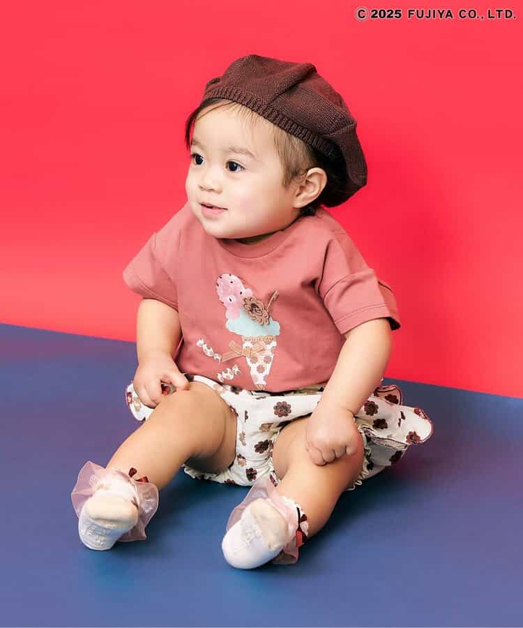 Japanese children's clothing SERAPH x Peko & Poko Milk Girl Print Top 70-140cm Boys/Girls Summer TOPS Other Brand Children's Clothing