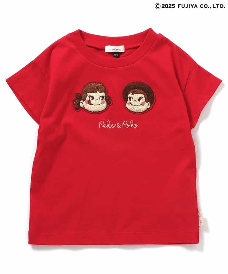 Japanese children's clothing SERAPH x Peko & Poko Milk Girl Print Top 70-140cm Boys/Girls Summer TOPS Other Brand Children's Clothing