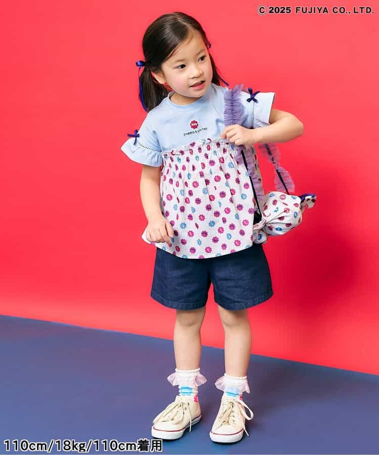 Japanese children's clothing SERAPH x Peko & Poko Milk Girl Top 80-140cm Girls Summer TOPS Other brand children's clothing
