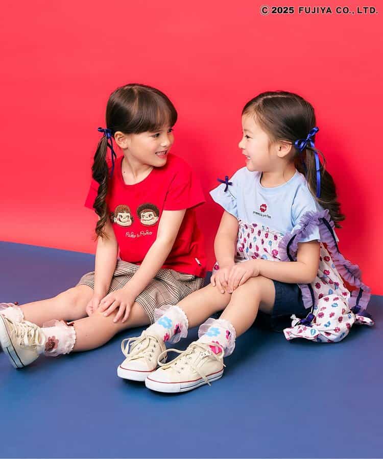 Japanese children's clothing SERAPH x Peko & Poko Milk Girl Top 80-140cm Girls Summer TOPS Other brand children's clothing