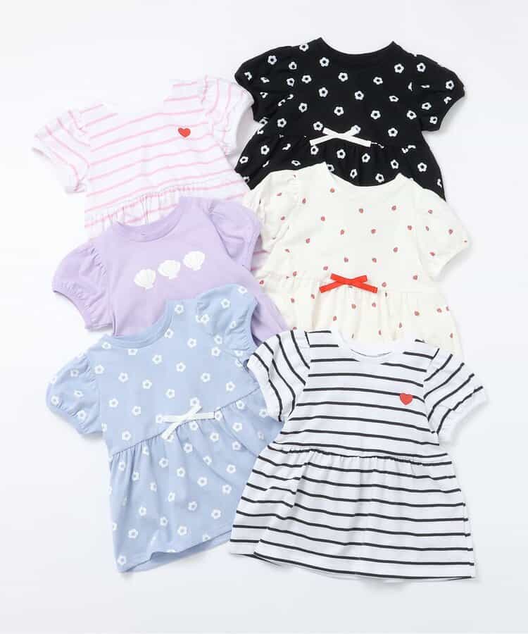 Japanese children's clothing apres les cours ruffled puff sleeve top 80-140cm girls summer TOPS