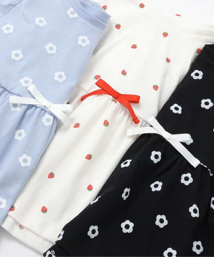 Japanese children's clothing apres les cours ruffled puff sleeve top 80-140cm girls summer TOPS