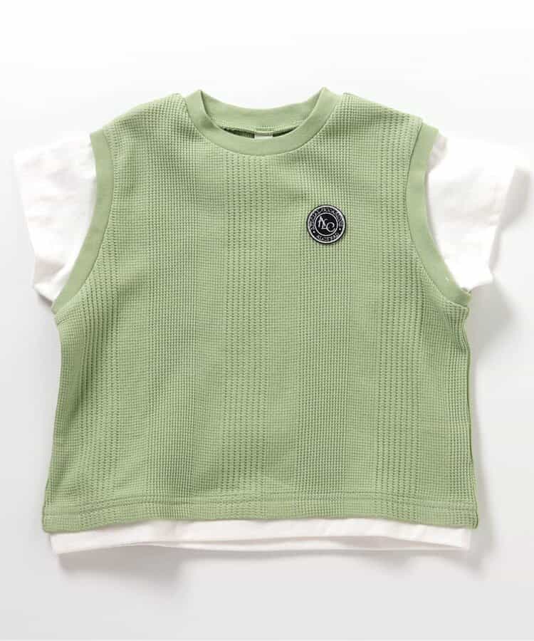 日本童裝 apres les cours 假兩件上衣 80-130cm 男童款 夏季 TOPS