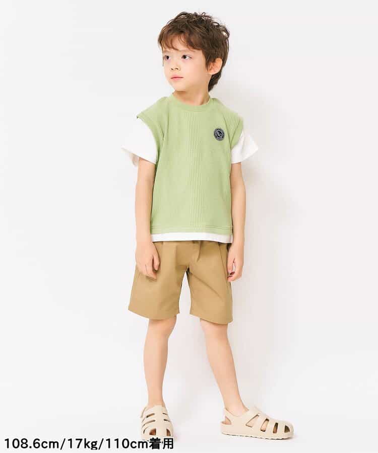 日本童裝 apres les cours 假兩件上衣 80-130cm 男童款 夏季 TOPS