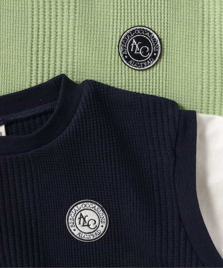 日本童裝 apres les cours 假兩件上衣 80-130cm 男童款 夏季 TOPS