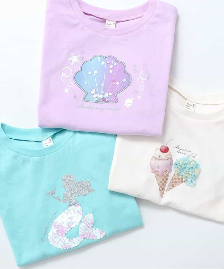 Japanese children's clothing apres les cours cute pattern tops 80-140cm girls summer TOPS