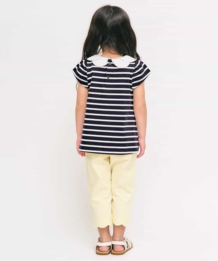 Japanese children's clothing apres les cours striped top 80-140cm girls summer TOPS