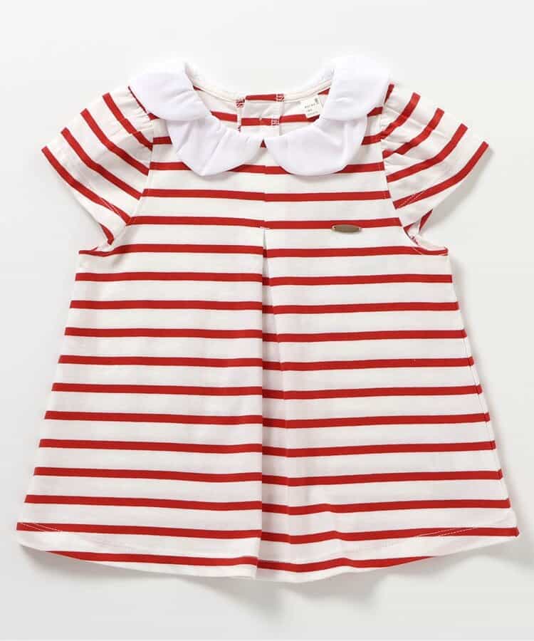 Japanese children's clothing apres les cours striped top 80-140cm girls summer TOPS