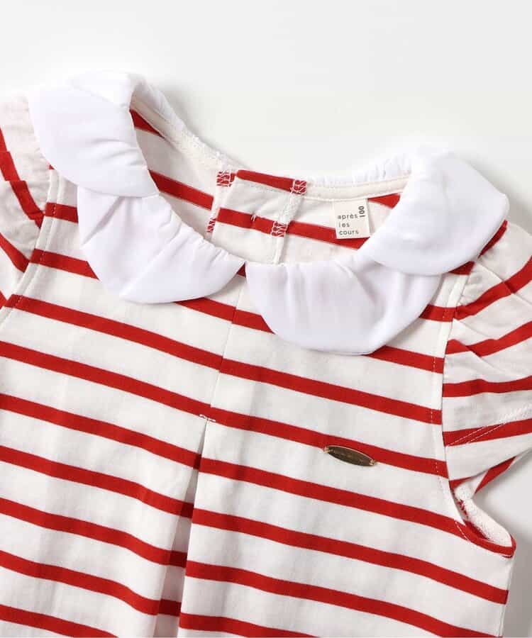Japanese children's clothing apres les cours striped top 80-140cm girls summer TOPS