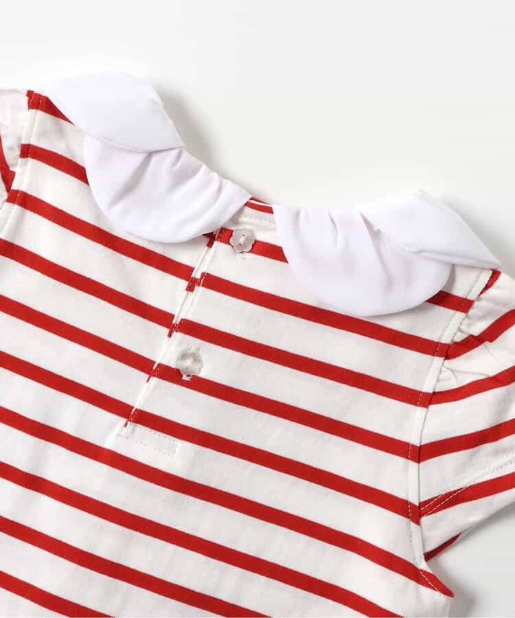 Japanese children's clothing apres les cours striped top 80-140cm girls summer TOPS