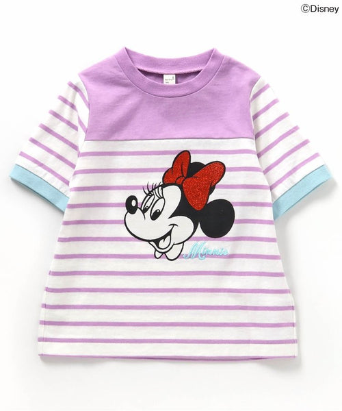 日本童裝 alc#652 x Disney 間條短袖上衣 80-130cm 男童款/女童款 夏季 TOPS