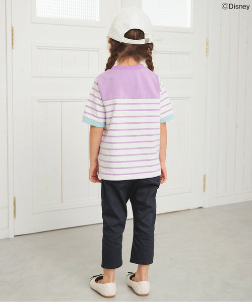 日本童裝 alc#652 x Disney 間條短袖上衣 80-130cm 男童款/女童款 夏季 TOPS