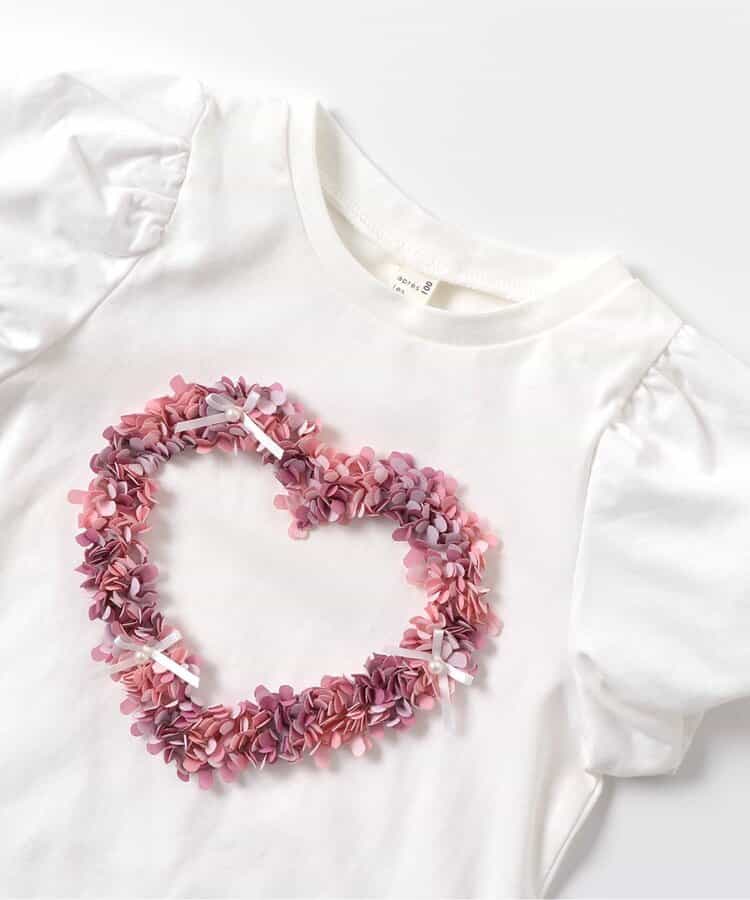 日本童裝 apres les cours 立體心型花花上衣 80-140cm 女童款 夏季 TOPS