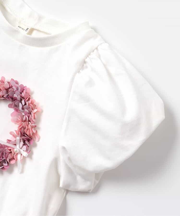 日本童裝 apres les cours 立體心型花花上衣 80-140cm 女童款 夏季 TOPS