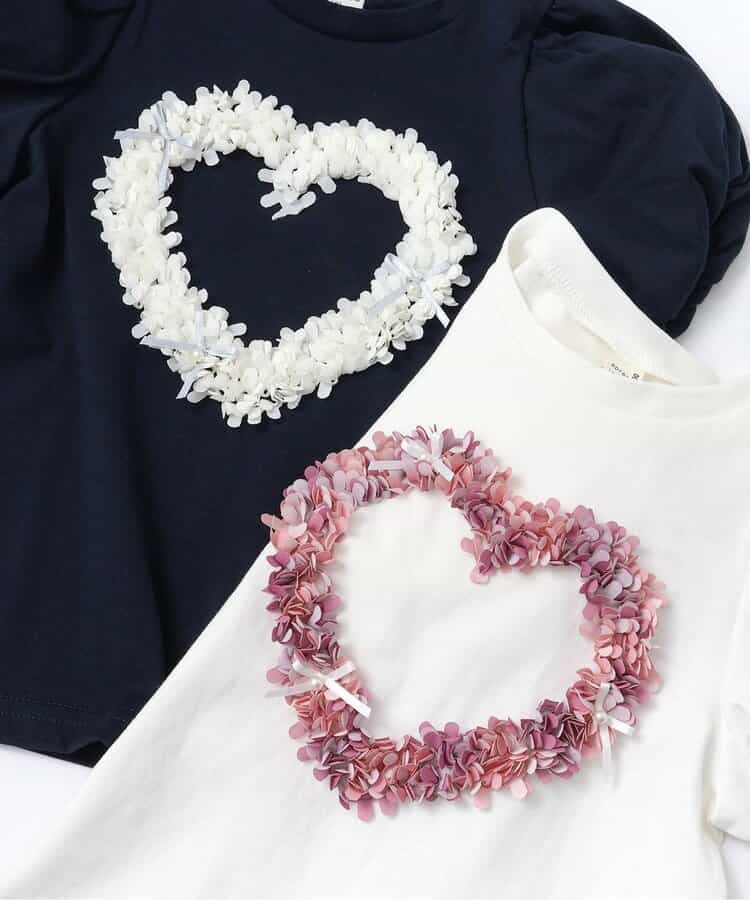 日本童裝 apres les cours 立體心型花花上衣 80-140cm 女童款 夏季 TOPS