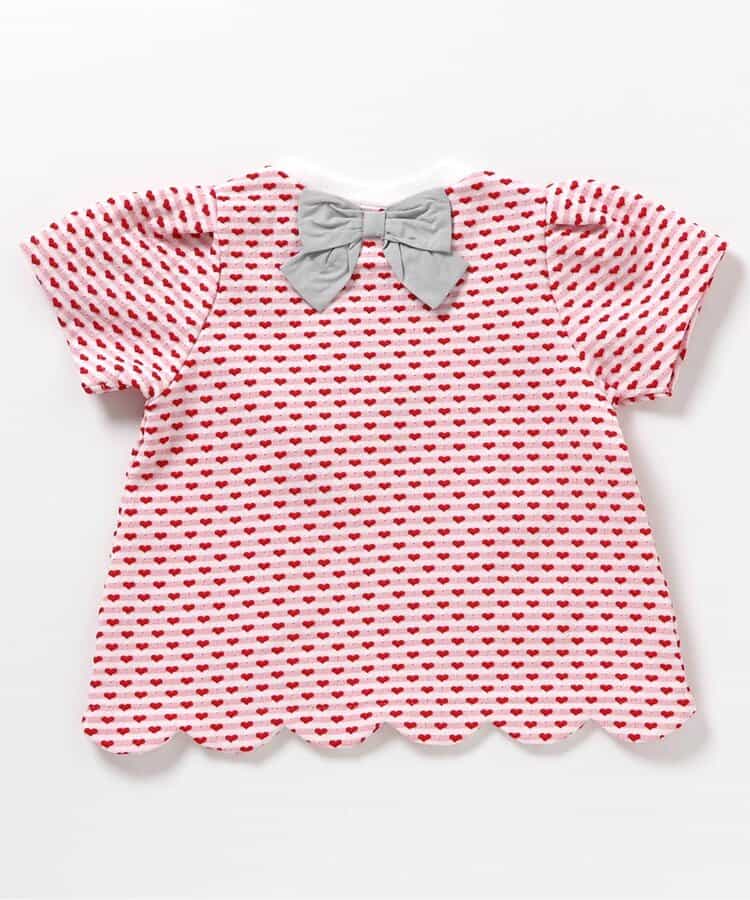 Japanese children's clothing apres les cours scallop heart jacquard top 80-140cm girls summer TOPS