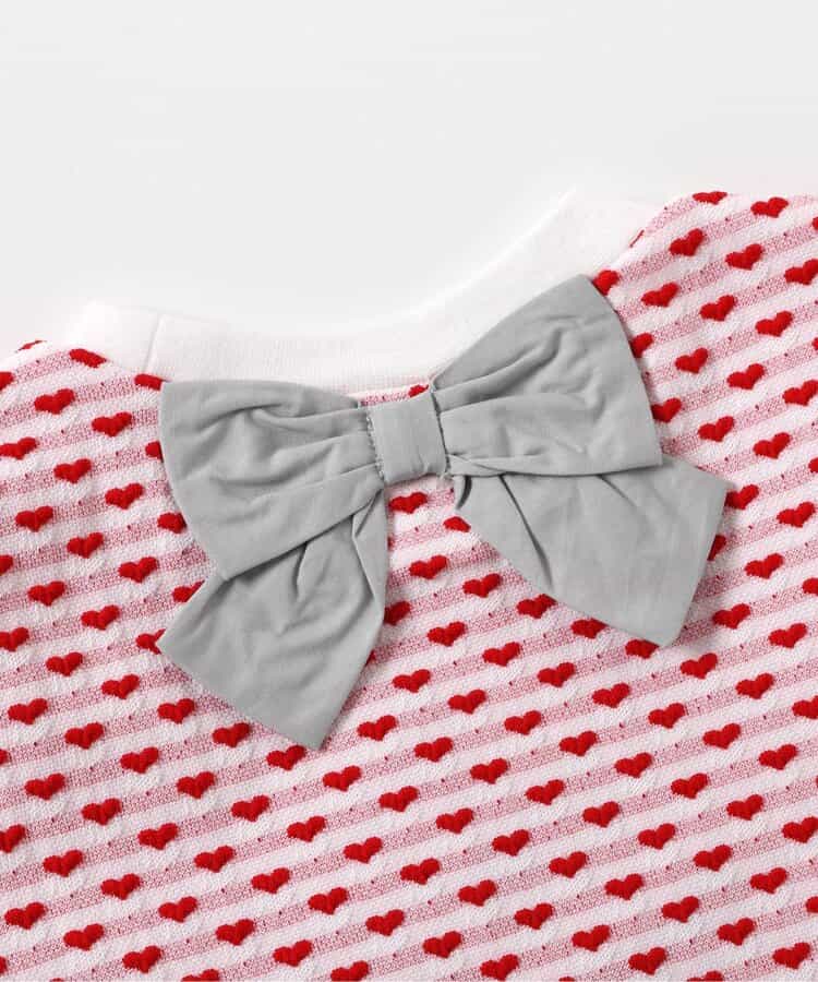 Japanese children's clothing apres les cours scallop heart jacquard top 80-140cm girls summer TOPS