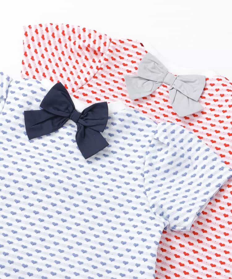 Japanese children's clothing apres les cours scallop heart jacquard top 80-140cm girls summer TOPS
