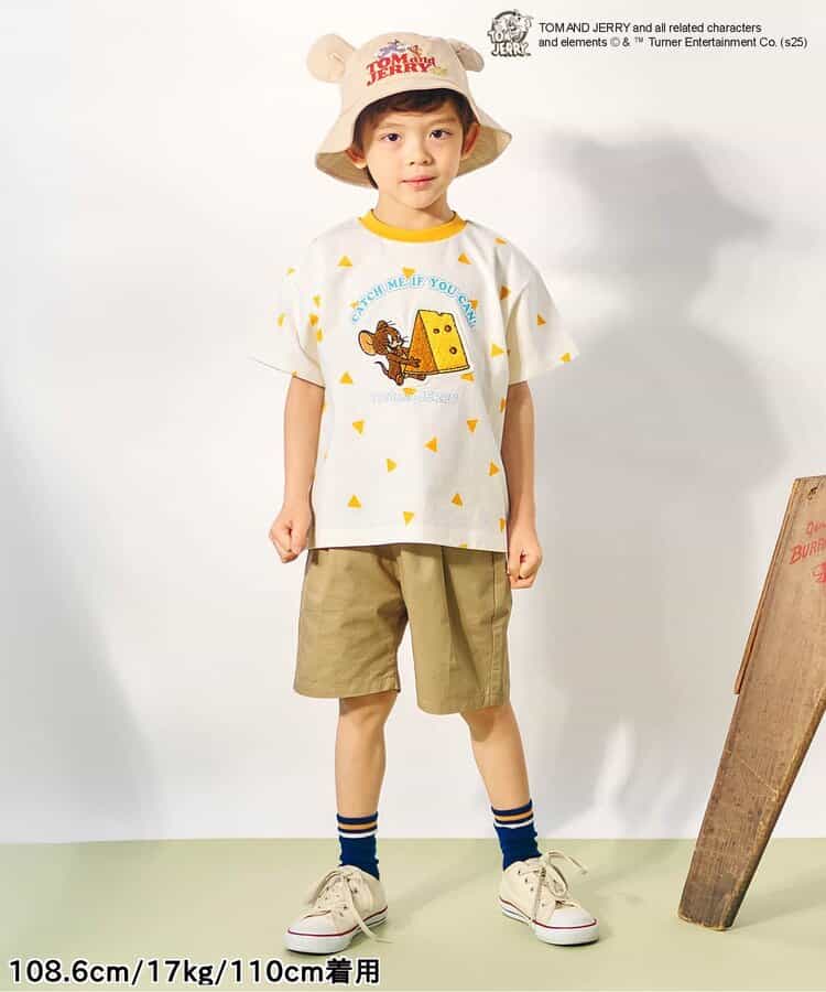 日本童裝 apres les cours × Tom and Jerry 毛毛圖案上衣 80-130cm 男童款/女童款 夏季 TOPS