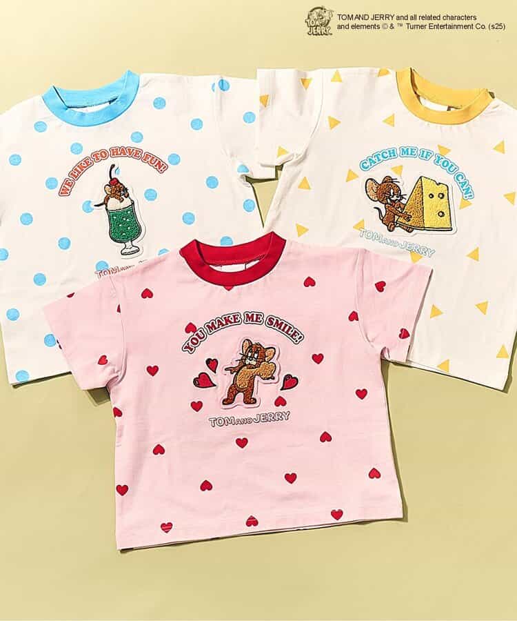 日本童裝 apres les cours × Tom and Jerry 毛毛圖案上衣 80-130cm 男童款/女童款 夏季 TOPS