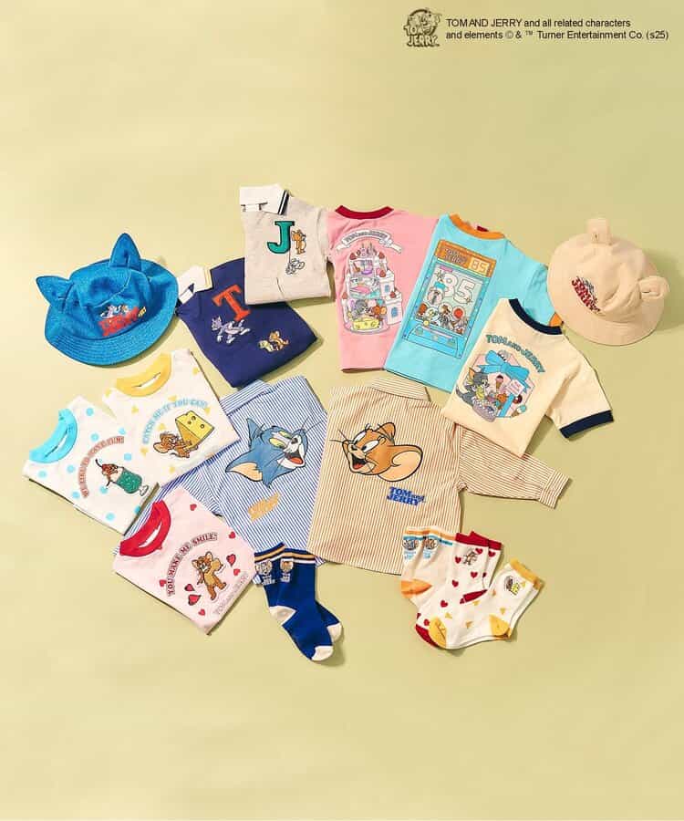 日本童裝 apres les cours × Tom and Jerry 毛毛圖案上衣 80-130cm 男童款/女童款 夏季 TOPS