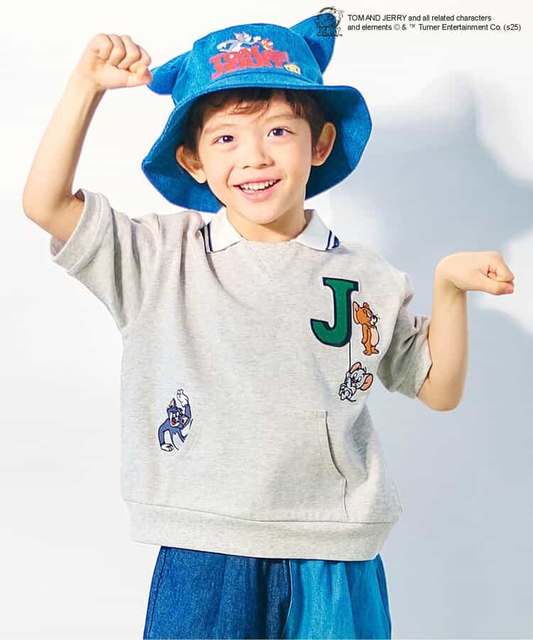 日本童裝 apres les cours × Tom and Jerry 翻領短袖衛衣 80-130cm 男童款 夏季 TOPS