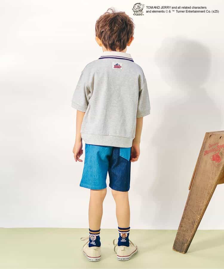 日本童裝 apres les cours × Tom and Jerry 翻領短袖衛衣 80-130cm 男童款 夏季 TOPS