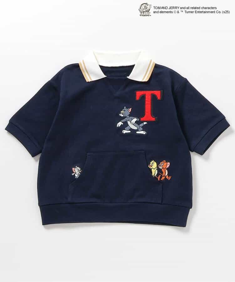 日本童裝 apres les cours × Tom and Jerry 翻領短袖衛衣 80-130cm 男童款 夏季 TOPS
