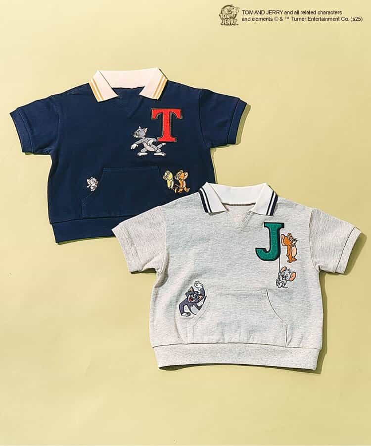 日本童裝 apres les cours × Tom and Jerry 翻領短袖衛衣 80-130cm 男童款 夏季 TOPS