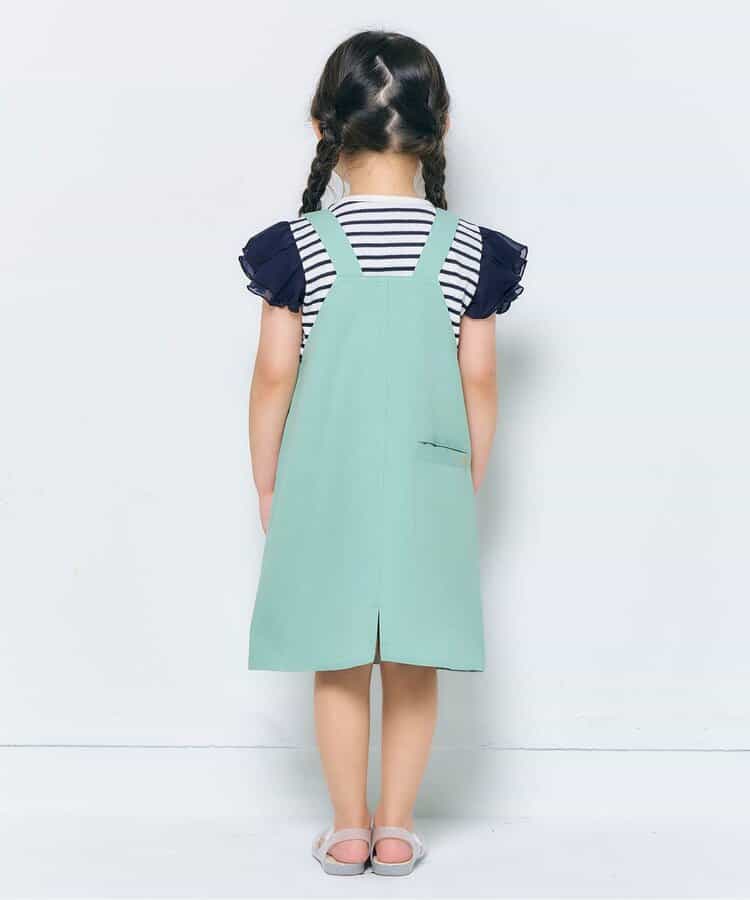 日本童裝 apres les cours 華夫格蕾絲荷葉邊上衣 80-140cm 女童款 夏季 TOPS