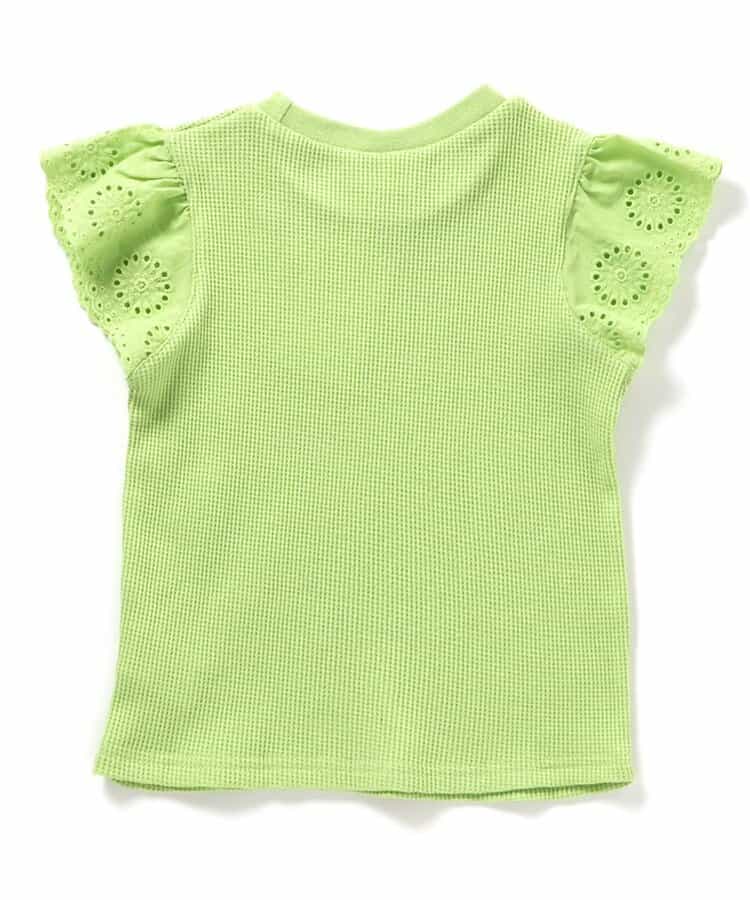 日本童裝 apres les cours 華夫格蕾絲荷葉邊上衣 80-140cm 女童款 夏季 TOPS