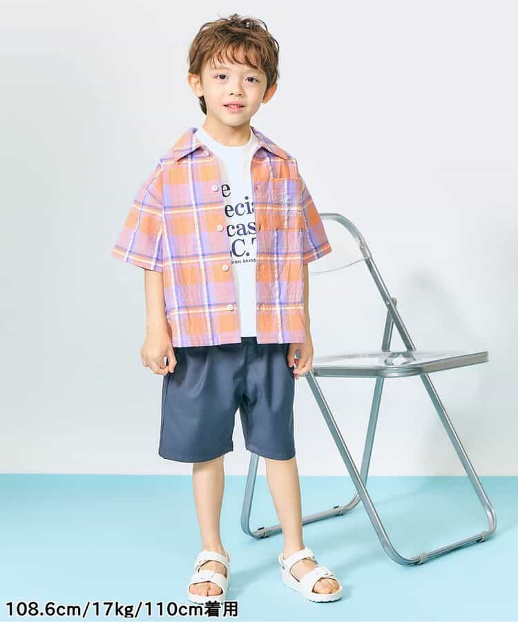 日本童裝 apres les cours 條紋與格紋襯衫 80-130cm 男童款 夏季 TOPS