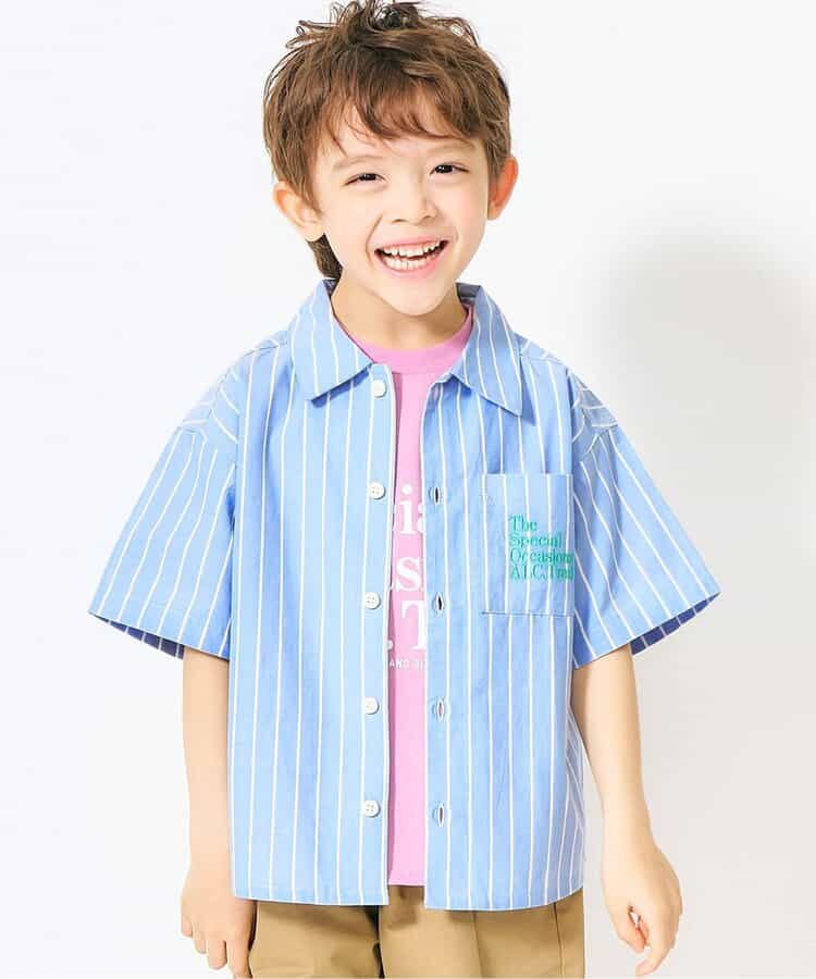 日本童裝 apres les cours 條紋與格紋襯衫 80-130cm 男童款 夏季 TOPS