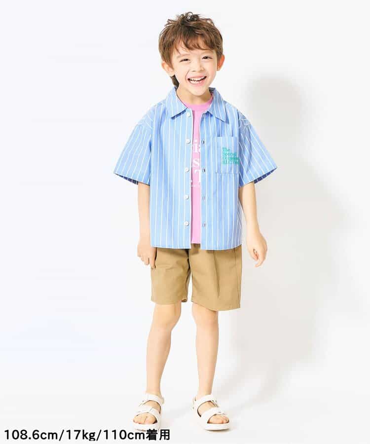 日本童裝 apres les cours 條紋與格紋襯衫 80-130cm 男童款 夏季 TOPS