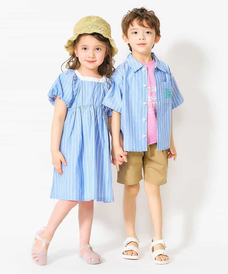 日本童裝 apres les cours 條紋與格紋襯衫 80-130cm 男童款 夏季 TOPS