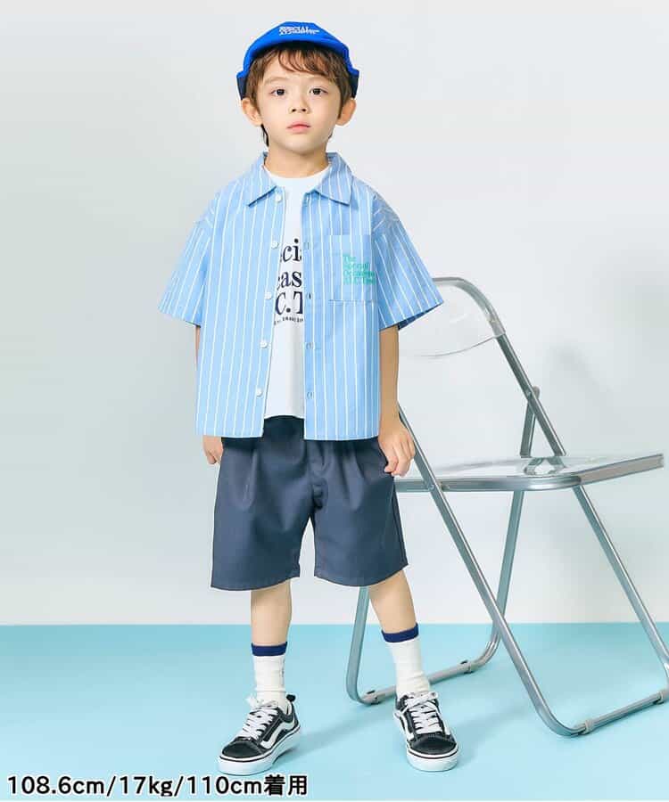 日本童裝 apres les cours 條紋與格紋襯衫 80-130cm 男童款 夏季 TOPS