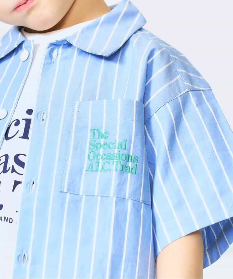 日本童裝 apres les cours 條紋與格紋襯衫 80-130cm 男童款 夏季 TOPS