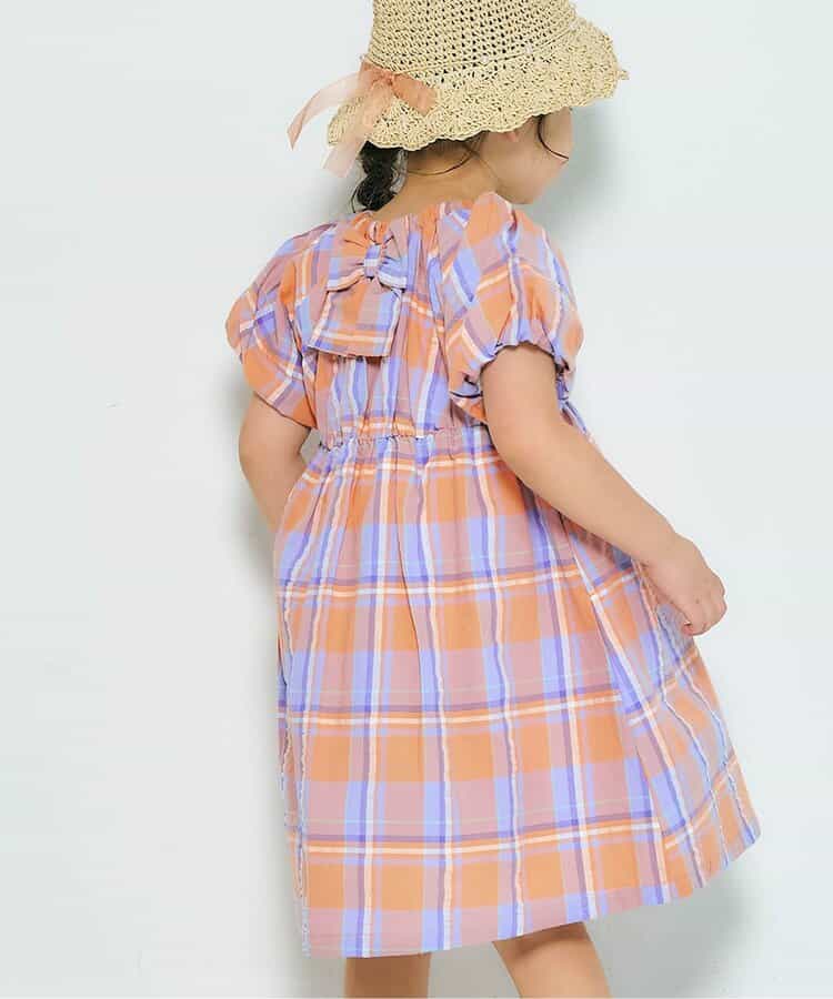 Japanese children's clothing apres les cours lantern sleeve bow dress 80-140cm girls summer dresses