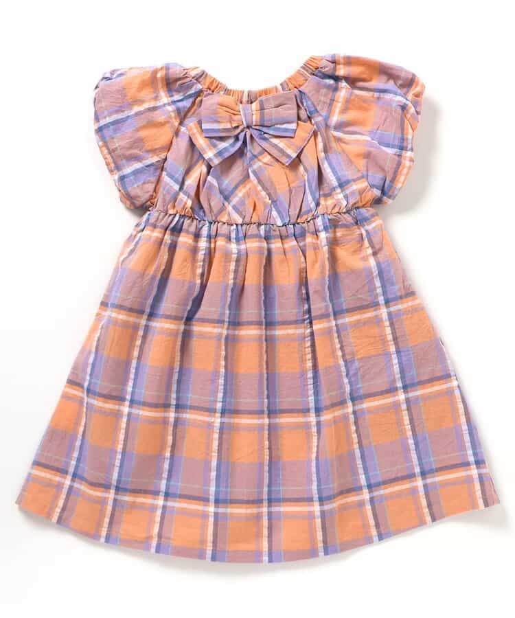 Japanese children's clothing apres les cours lantern sleeve bow dress 80-140cm girls summer dresses