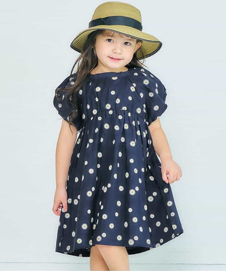 Japanese children's clothing apres les cours lantern sleeve bow dress 80-140cm girls summer dresses