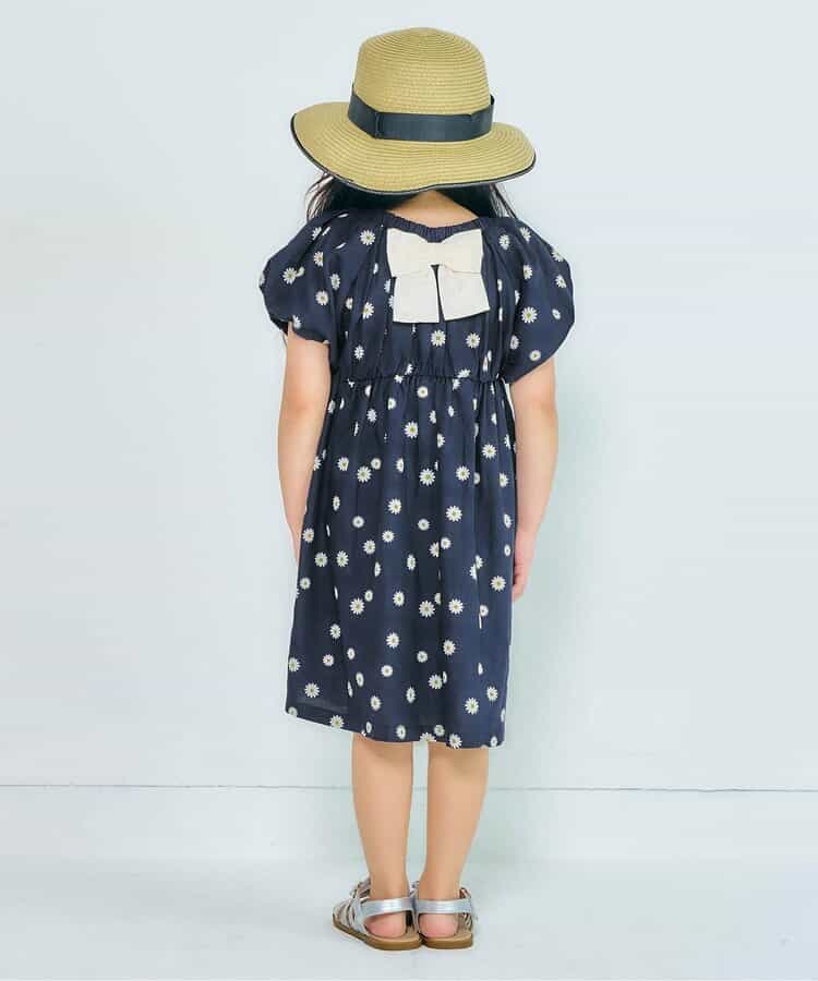 Japanese children's clothing apres les cours lantern sleeve bow dress 80-140cm girls summer dresses