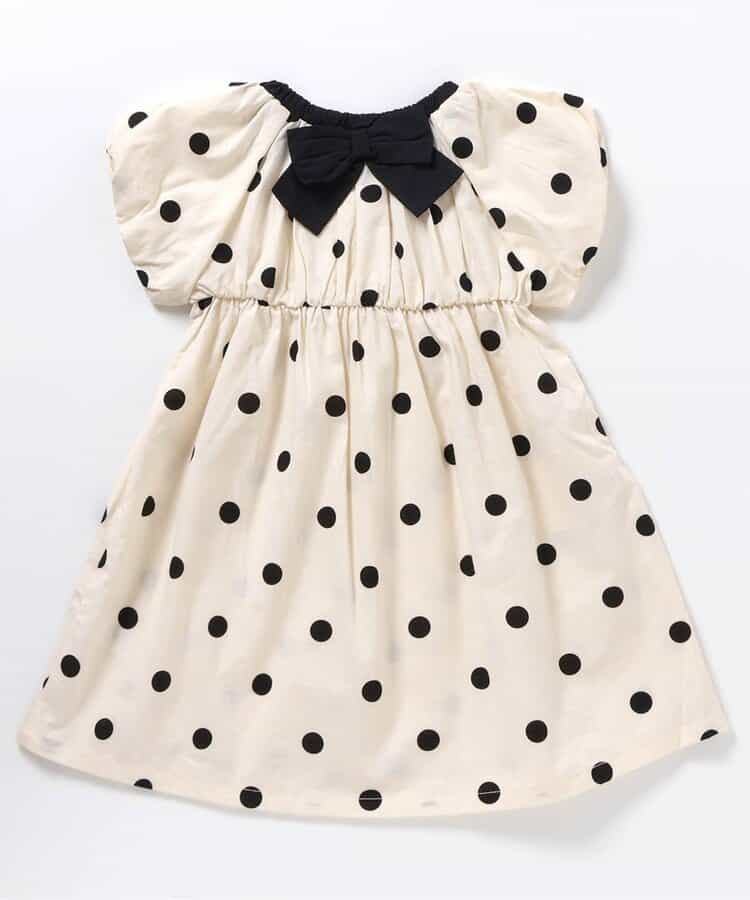 Japanese children's clothing apres les cours lantern sleeve bow dress 80-140cm girls summer dresses