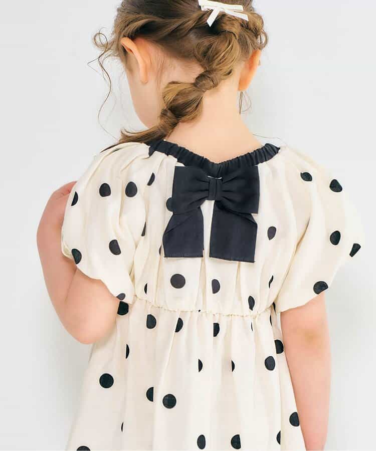 Japanese children's clothing apres les cours lantern sleeve bow dress 80-140cm girls summer dresses