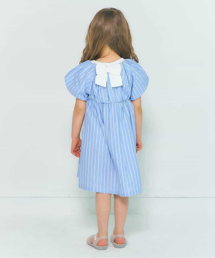 Japanese children's clothing apres les cours lantern sleeve bow dress 80-140cm girls summer dresses