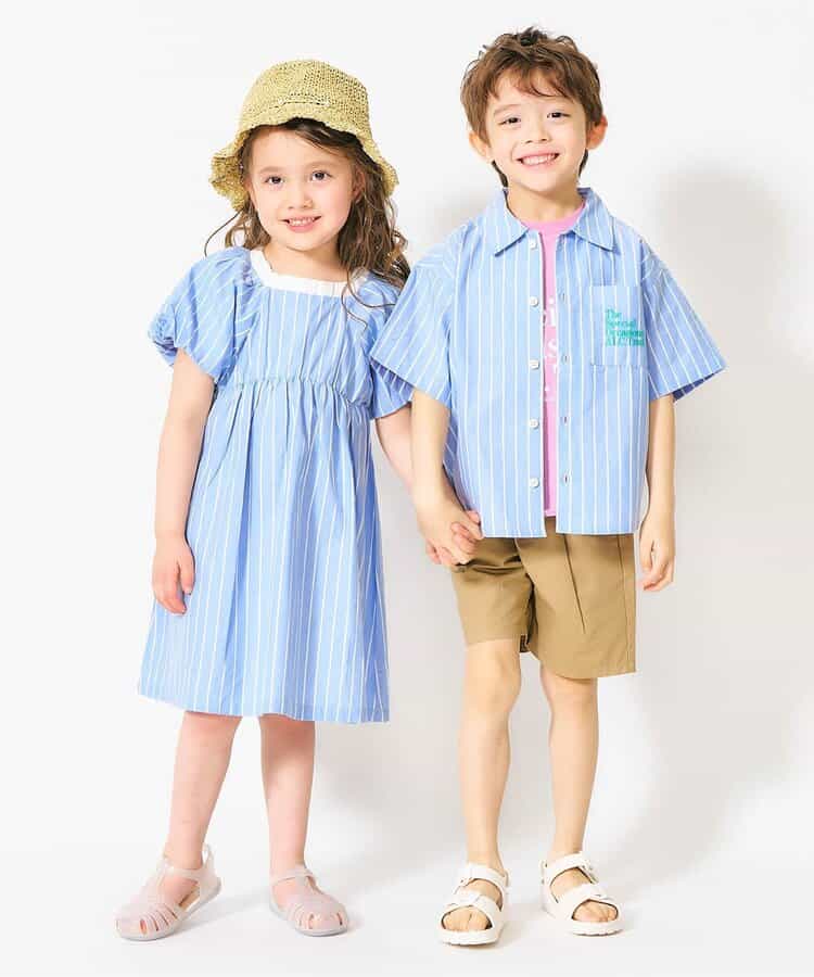 Japanese children's clothing apres les cours lantern sleeve bow dress 80-140cm girls summer dresses