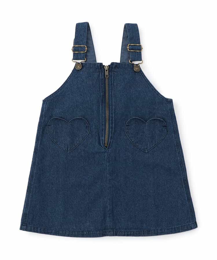Japanese children's clothing apres les cours zipper heart-shaped pocket dress 80-140cm girls summer dresses