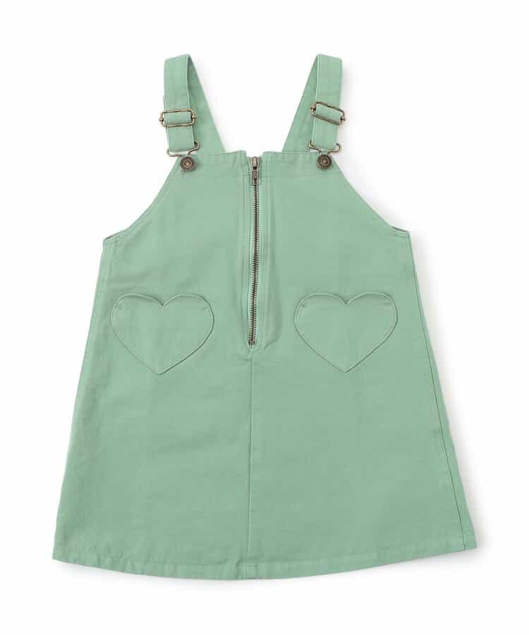 Japanese children's clothing apres les cours zipper heart-shaped pocket dress 80-140cm girls summer dresses