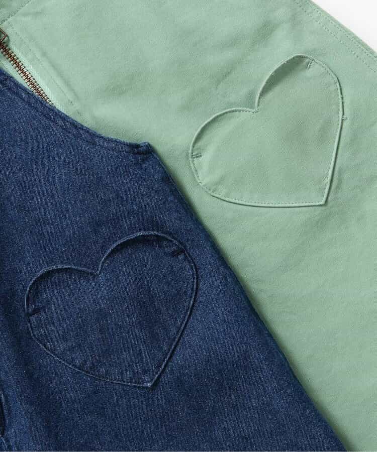 Japanese children's clothing apres les cours zipper heart-shaped pocket dress 80-140cm girls summer dresses