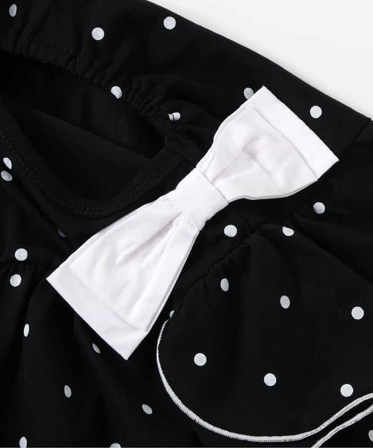 日本童裝 apres les cours 吸水速乾 接觸冷感 肩部蝴蝶結花瓣連身裙 80-140cm 女童款 夏季 DRESSES